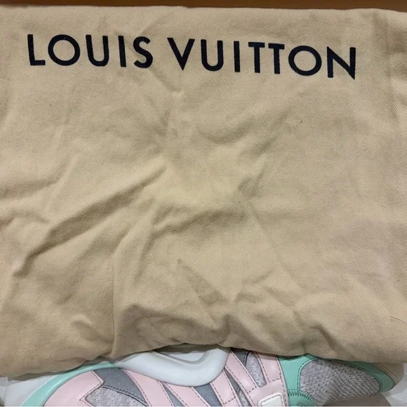 Louis Vuitton Pastel Multi-Panel Chunky Sneakers - Pink, Mint & Yellow - Picture 2 of 13